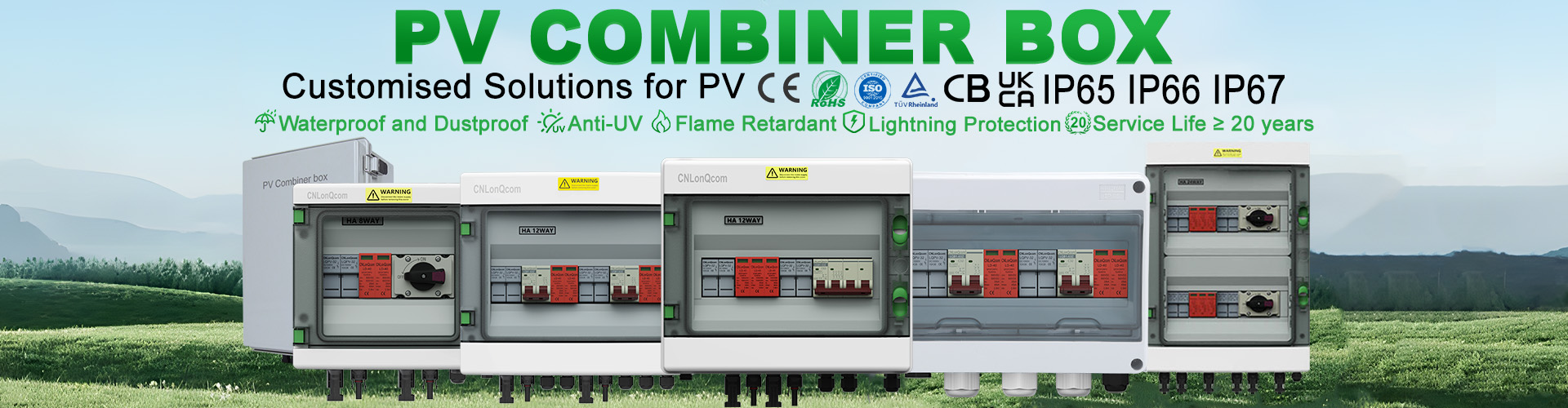 PV Combiner Box 1 σε 1 out DC500V